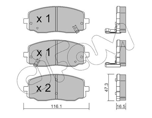 Brake Pad Set, disc brake 822-629-0