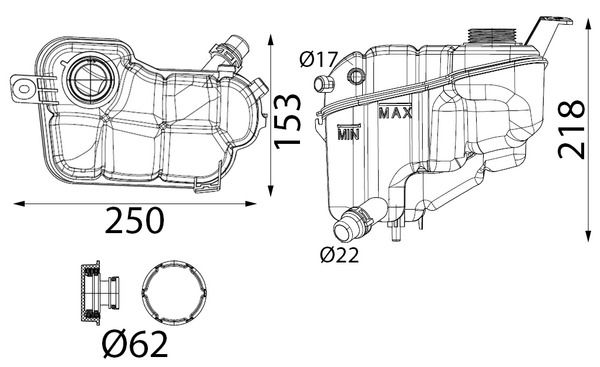 MAHLE CRT 352 000S - Ausgleichsbeh&auml;lter, K&uuml;hlmittel