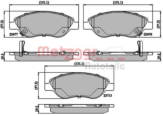 Brake Pad Set, disc brake 1170897