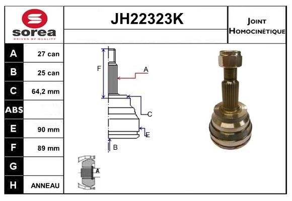 KIT CV JOINT AVEC KR089 - ESPACE II