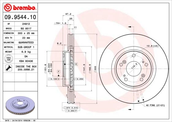 Brake Disc 09.9544.11