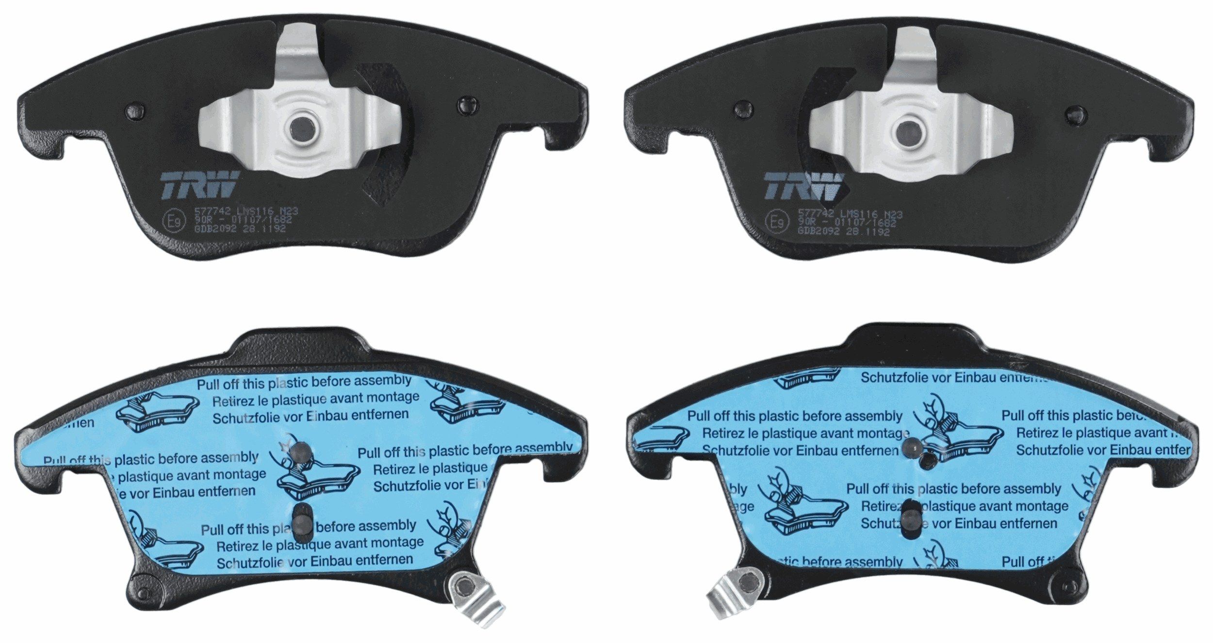 TRW DISC BRAKE PADS - TecDoc 2