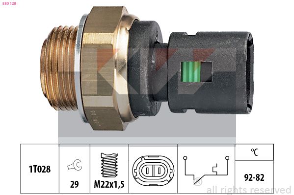 KW 550 128 - Temperaturschalter, Kühlerlüfter