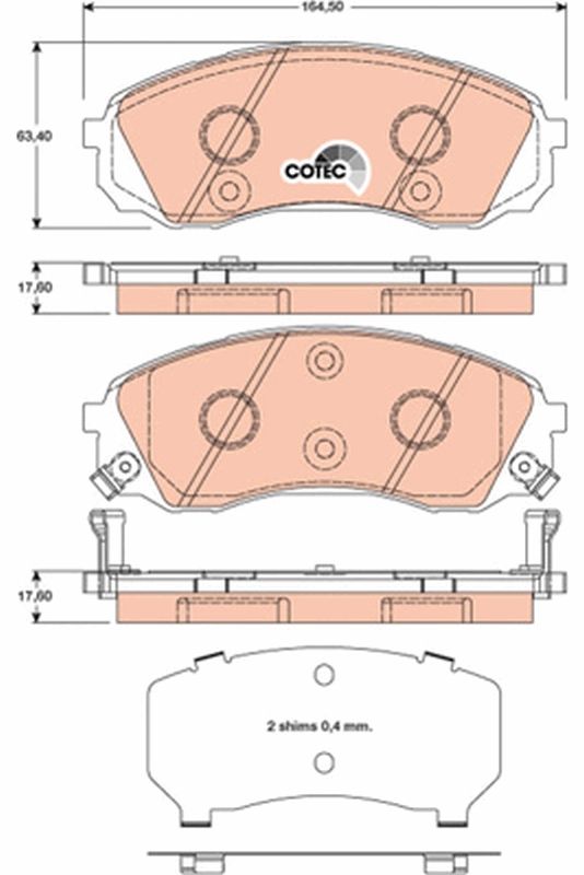 Brake Pad Set, disc brake GDB3448