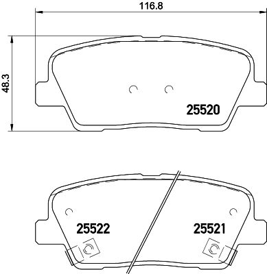 Комплект тормозных колодок, дисковый тормоз 8DB 355 023-041