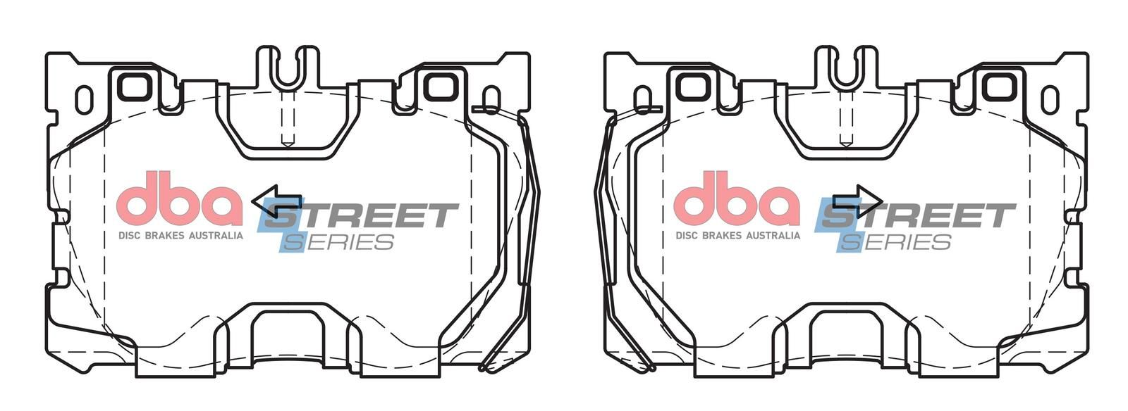 DBA SS STREET SERIES BRAKE PADS [  Mercedes-Benz C450 AMG / E450 / GLC250 / GLC450 AMG SPORT X253 2015 - On F ](suits wear sensor DBAWS1111 ) - TecDoc Only
