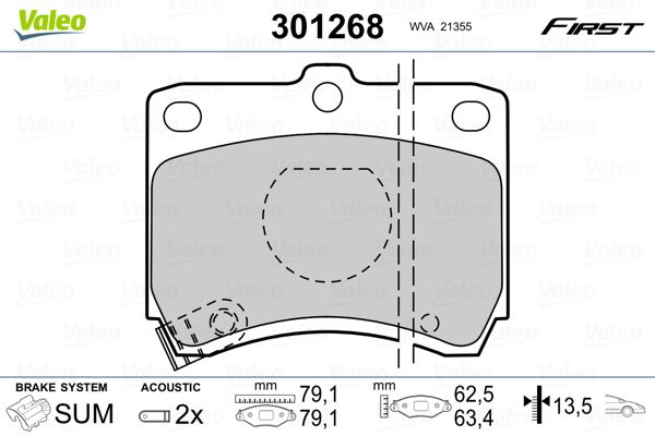 Brake Pad Set, disc brake 301268