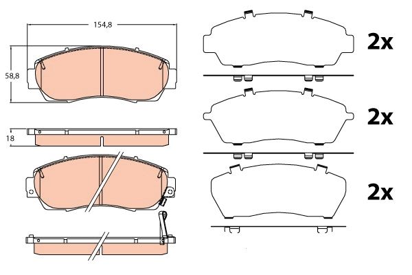 TRW DISC BRAKE PADS - TecDoc Only