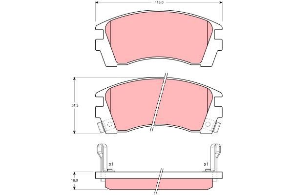 TRW DISC BRAKE PADS - TecDoc 1