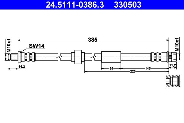 Brake Hose 24.5111-0386.3