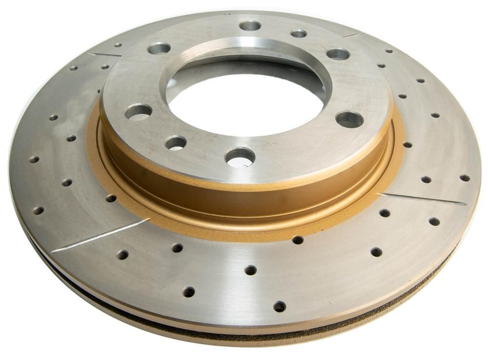 Street Gold Cross-drill/slotted  KP [ Landcruiser 88-97 F REVERSE MOUNT ] - TecDoc 1