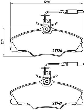 Brake Pad Set, disc brake P 61 056