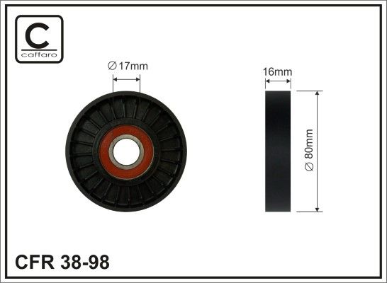 Tensioner Pulley, V-ribbed belt 38-98