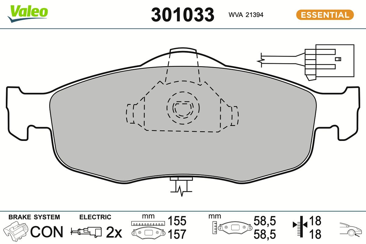 Bremsbelagsatz, Scheibenbremse