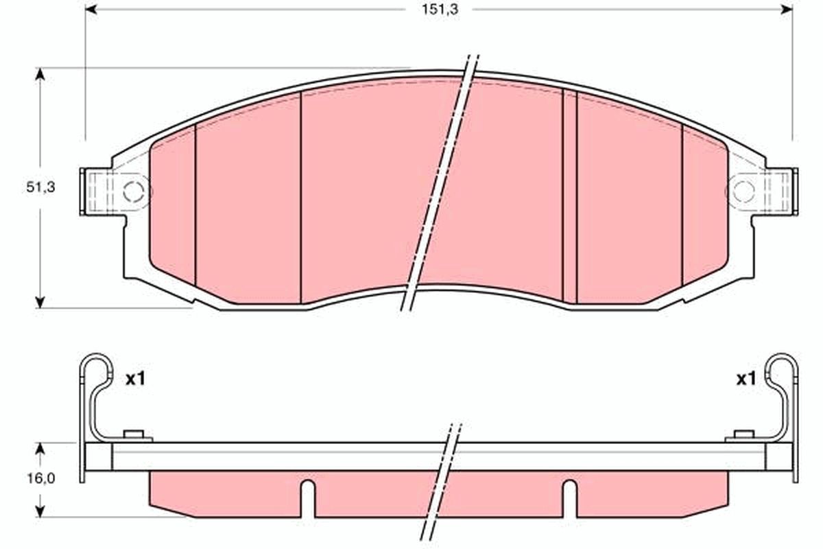 TRW DISC BRAKE PADS - TecDoc Only