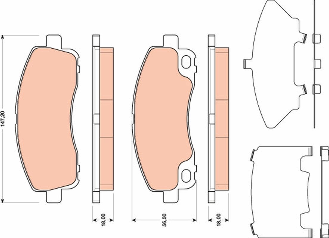 Brake Pad Set, disc brake GDB3487