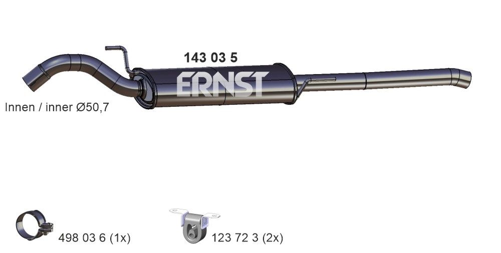 ERNST 143035 - Endschalldämpfer