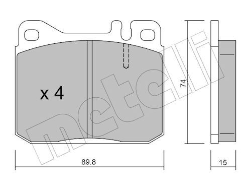 METELLI 22-0011-0 - Bremsbelagsatz, Scheibenbremse