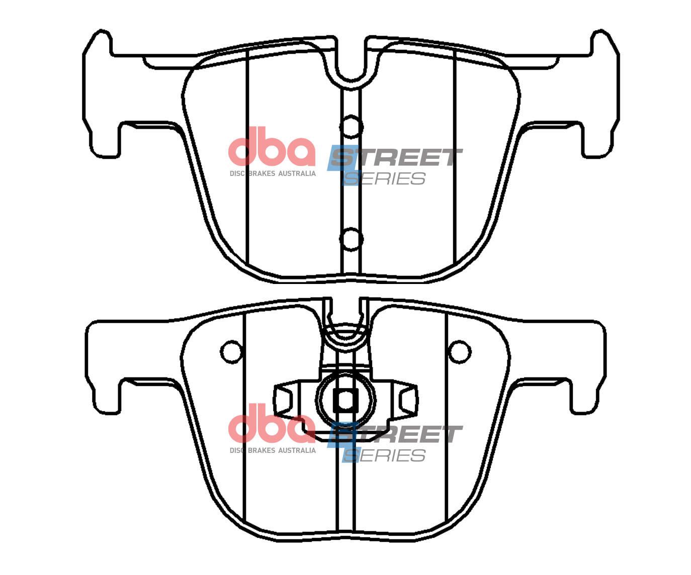 DBA SS STREET SERIES BRAKE PADS [ BMW 335i 2012 -> R ](suits wear sensor DBAWS1067 ) - TecDoc Only