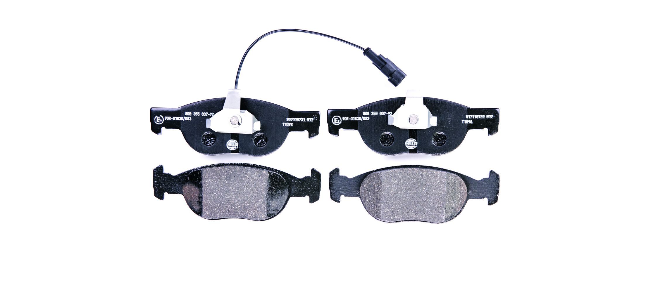 HELLA 8DB 355 007-921 - Bremsbelagsatz, Scheibenbremse