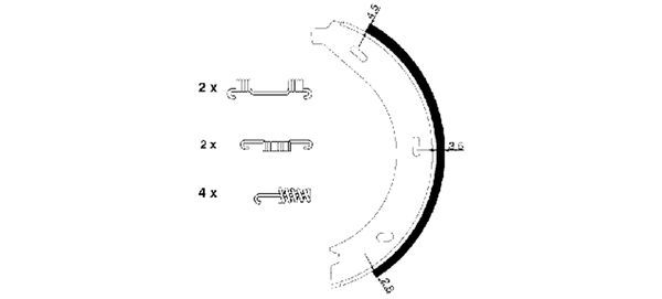 Brake Shoe Set, parking brake 91054600