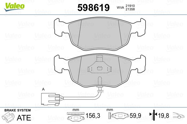 PLAQ FREIN FORD MONDEO I, SCORPIO  9900