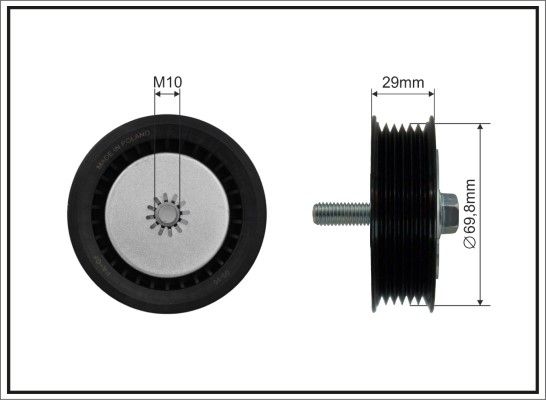 Deflection/Guide Pulley, V-ribbed belt 500285