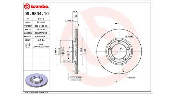 360406026800 MAGNETI MARELLI féktárcsa