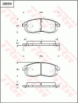 TRW DISC BRAKE PADS - TecDoc Only