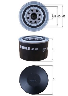 KNECHT OC 570 - Ölfilter