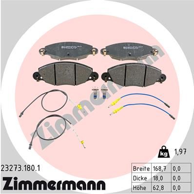 Brake Pad Set, disc brake 23273.180.1