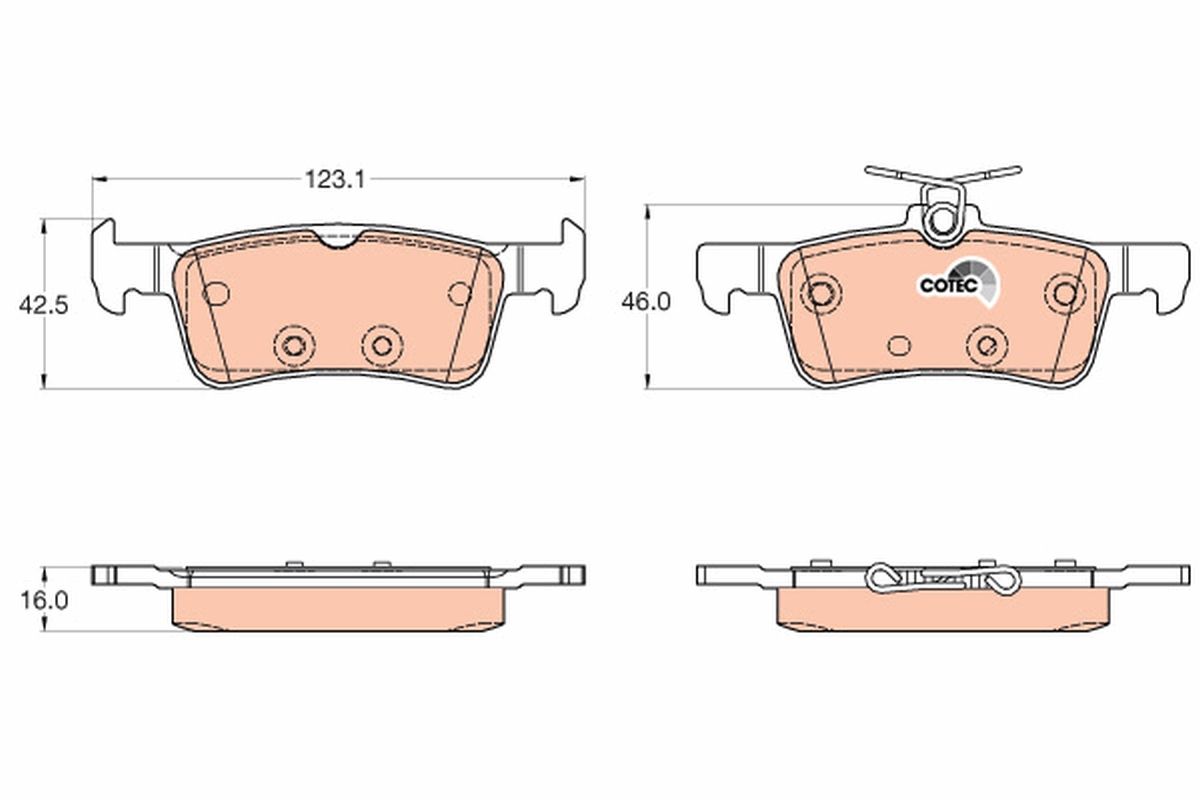 Brake Pad Set, disc brake GDB2055