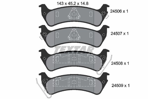 Brake Pad Set, disc brake 2450601