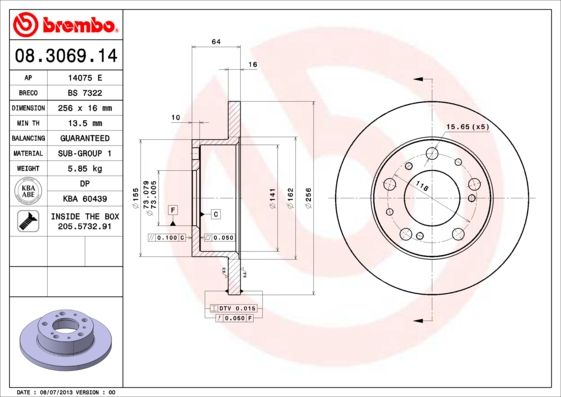 Brake Disc 08.3069.14