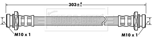 BBH7524 BORG & BECK fékcső
