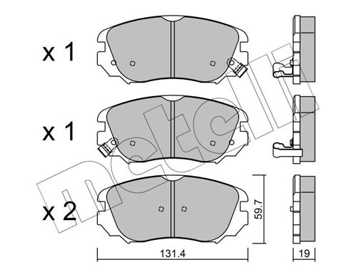 Brake Pad Set, disc brake 22-0841-0