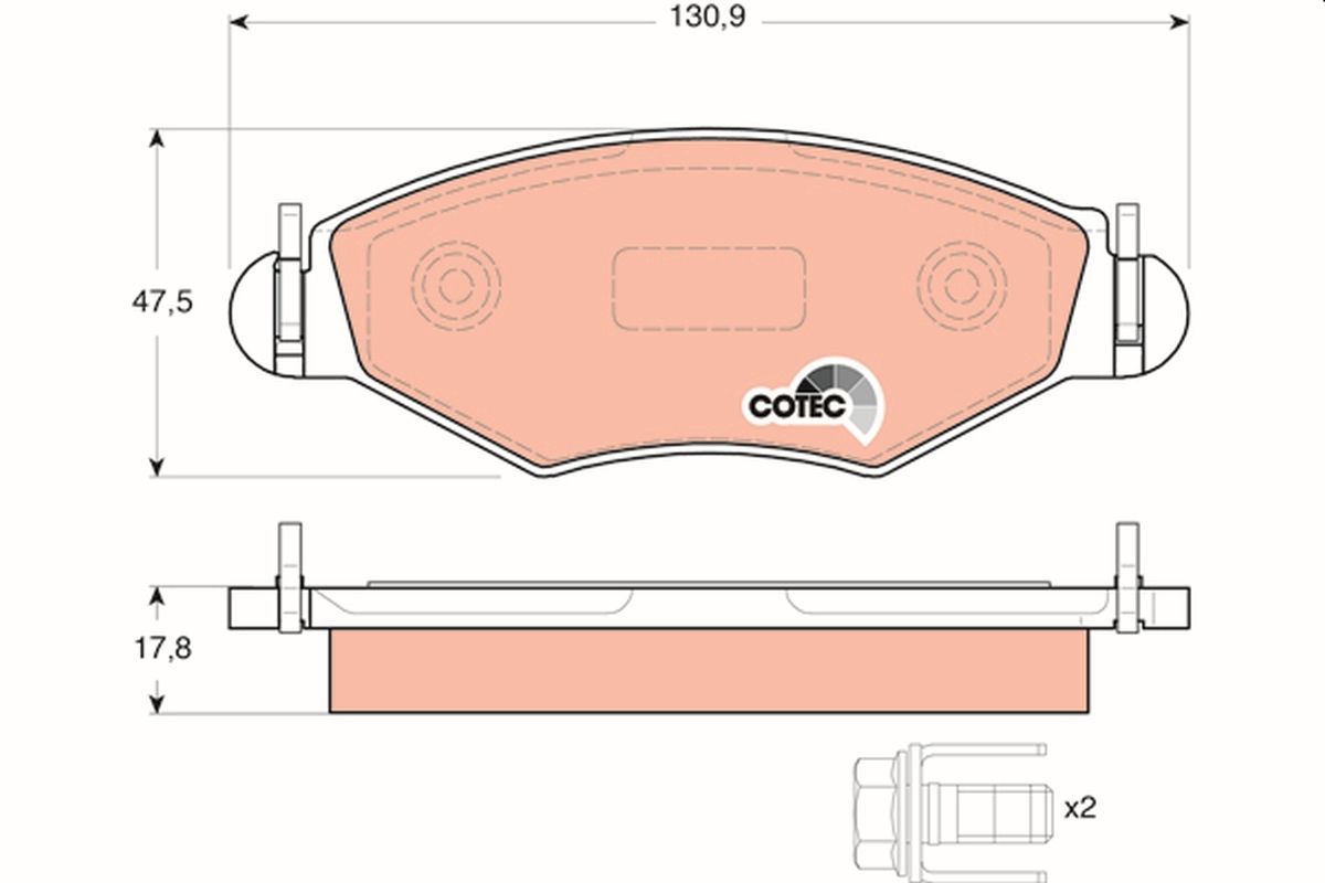 Brake Pad Set, disc brake GDB1500