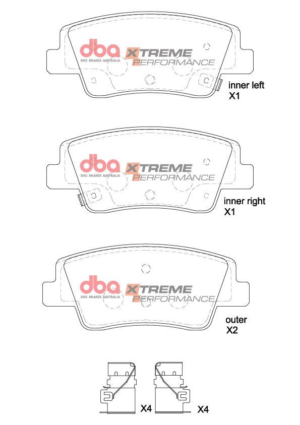 DBA XP PERFORMANCE  BRAKE PADS [ Hyundai Ioniq 5/ Kia EV6 2022 - On F ] - TecDoc Only