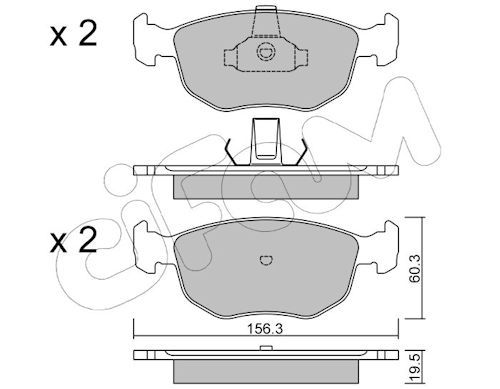 Bremsbelagsatz, Scheibenbremse