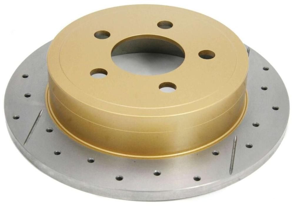 Street Gold Cross-drilled/slotted SLD[ Jeep Liberty & Wrangler 03-06 R ] - TecDoc Only