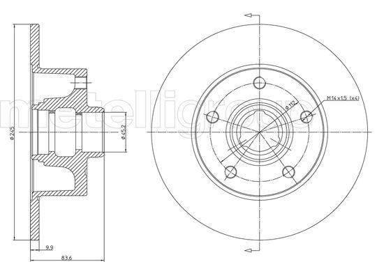 METELLI 23-0394 - Bremsscheibe