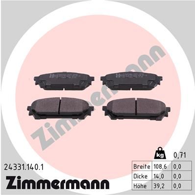 Brake Pad Set, disc brake 24331.140.1