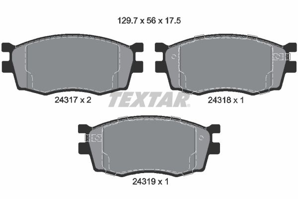 Brake Pad Set, disc brake 2431701