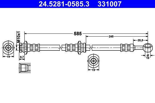 ATE 24.5281-0585.3 - Bremsschlauch