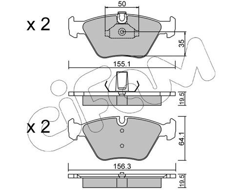 Brake Pad Set, disc brake 822-207-0