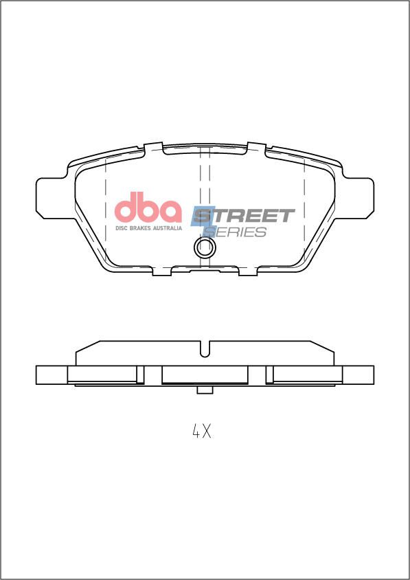 DBA SS STREET SERIES BRAKE PADS [ MAZDA 6 MPS 2002-2008  R ] - TecDoc Only
