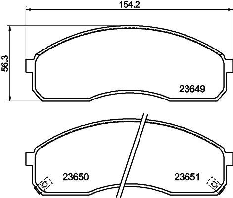 Brake Pad Set, disc brake 8DB 355 009-601