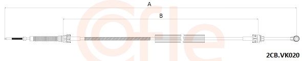COFLE 2CB.VK020 - Seilzug, Schaltgetriebe