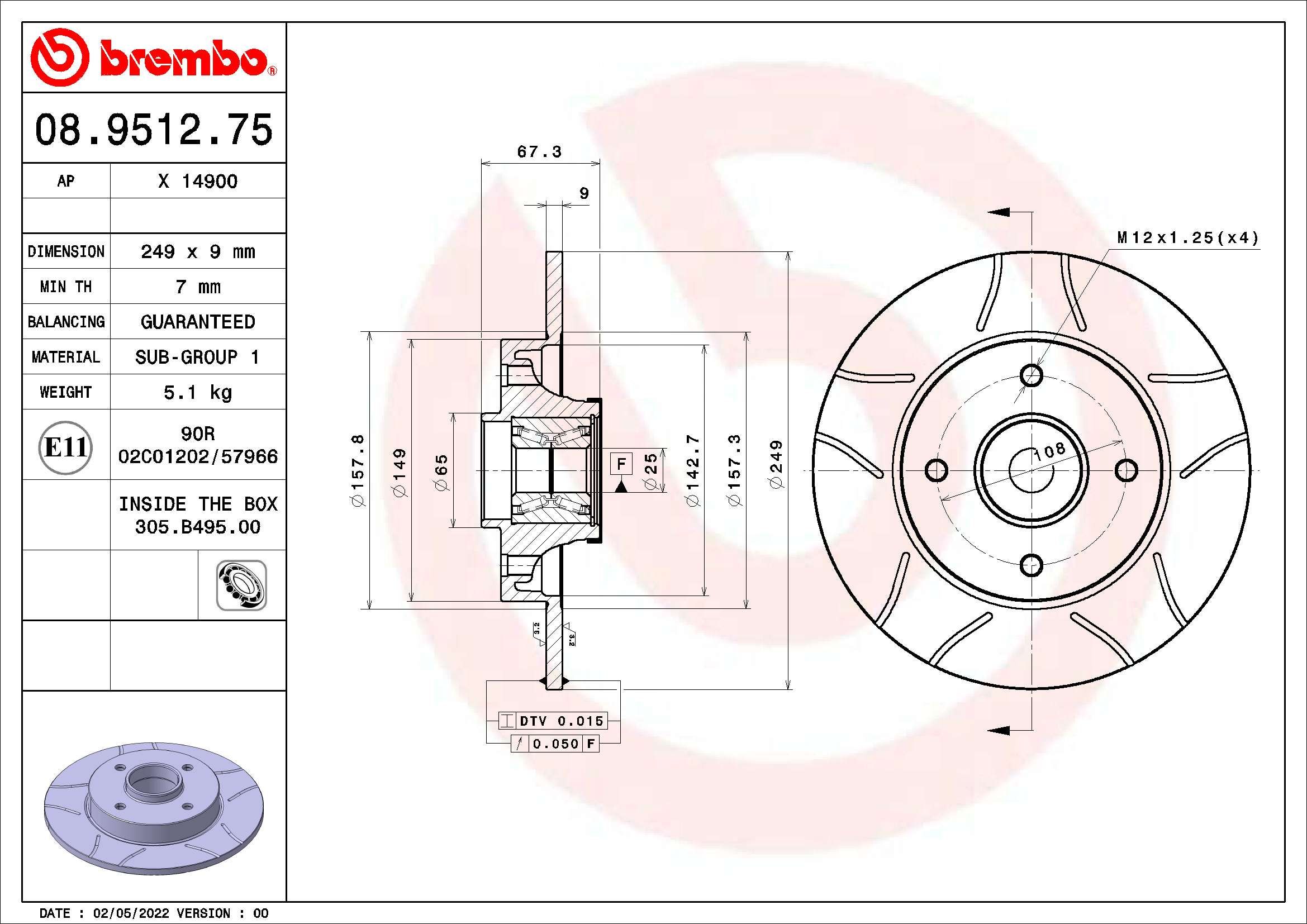 Brake Disc 08.9512.75