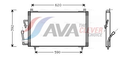 AVA QUALITY COOLING PE5182 - Kondensator, Klimaanlage ** CLEVER FIT **